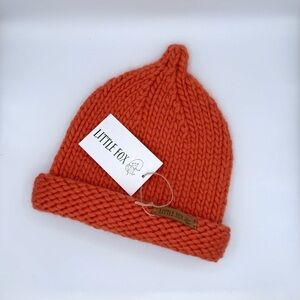 Handmade Chunky Beanie — Thick Knit Hat, Warm Winter Accessory (Orange)